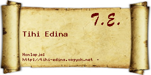 Tihi Edina névjegykártya